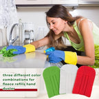 12 Pcs Reusable Duster Refills Washable Pads, Red,White,Green - Image 2