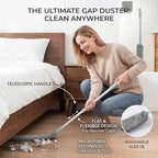 Sakerplus Baseboard Cleaner Tool with Handle Duster with Extension Pole, Bendable Microfiber Dusting Wand, Under Appliance Crevice Dust Remover for Sofa, Cabinet Top and Fan Gaps (2) - Image 7
