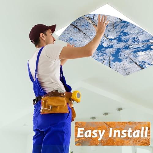 8 Pcs Fluorescent Light Covers with 80 Magnets Decorative for Classroom Ceiling Light 4 x 2 Feet Magnetic Light Covers Filter Easy Install for Office Hospitals & Home Drop Ceiling Supplies (Season) - Image 5