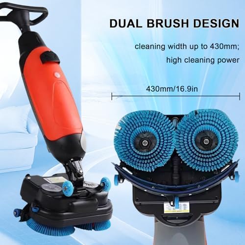 Commercial Floor Scrubber Machine, Electric Buffer Polisher, Dual - Image 5