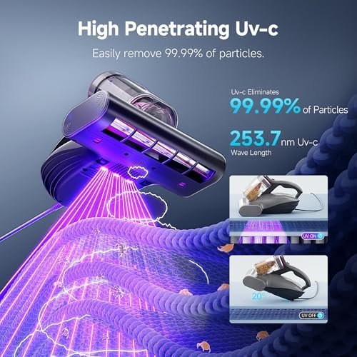 uwant 16Kpa Mattress Vacuum Cleaner 450W Powerful Bed Vacuum Set of 1 - Image 5
