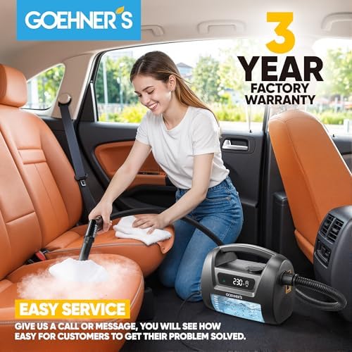  Handheld Steam Cleaner for Home, 230°F/3.5Bar High Pressure Hand held Steam Cleaner for Car Detailing with 13ft Cord, 30s Heats Portable Steamer for Cleaning Grout Tile - Image 6