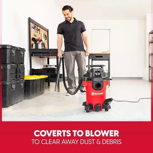 Vacmaster VCM408PF 1101 4-Gal 3.5 Peak HP Wet/Dry Vac Red - Image 7