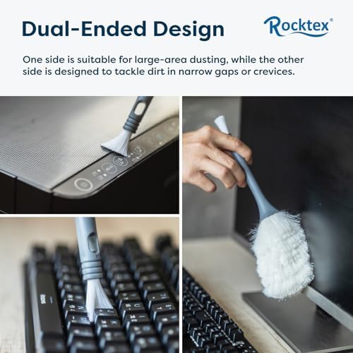 3 Pack Microfiber Delicate Duster & Detail Brush - Dual Ended Duster with Microfiber, Electrostatic and Washable Screen Static Cleaning Tool for Office, Car, Laptop, Screen, Keyboard, TV - Image 2