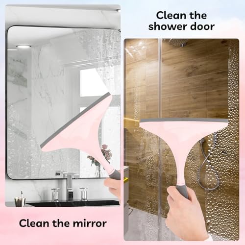 CALBEAU Pink Toilet Brush and Holder Set, 14 PCS Bathroom Cleaning Kit - Image 5