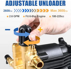 TOOLCY Pressure Washer Pump 3/4" Shaft, 2600-3600 PSI, 2.6 GPM - Image 3