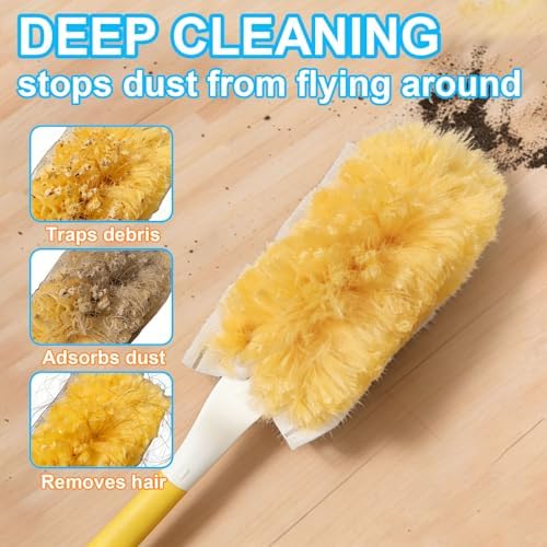 20 Pack Heavy Duty Duster Refills for Swiffer, Multi-Surface 360° Disposable Dusters Kit for Cleaning Dusting Electronics Furniture Blind Ceiling Fan (Handle is Not Included) - Image 4
