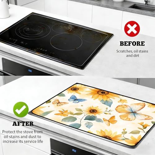Stove Top Cover,28.5"L x 20.39"W,Heat Resistant Cooktop Protector Mat - Image 4