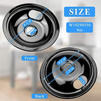 Black Stove Drip Pans for Whirlpool Amana Set of 4-3 6 in 1 8 inch - Image 3