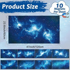 8 Pcs Fluorescent Light Covers with 80 Magnets Decorative for Classroom Ceiling Light 4 x 2 Feet Magnetic Light Covers Filter Easy Install for Office Hospitals & Home Drop Ceiling Supplies (Blue sky) - Image 2