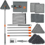 Baseboard Cleaner Tool with 76" Handle, Wall Mop, 8 Reusable Pads by Loebelle