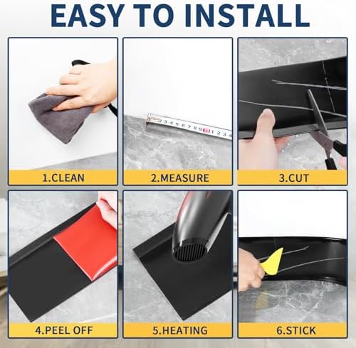 Vinyl Baseboard Molding Trim 4 Inch Peel and Stick Cove Base - Image 6