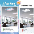 8 Pcs Fluorescent Light Covers with 80 Magnets Decorative for Classroom Ceiling Light 4 x 2 Feet Magnetic Lights Covers Filter Easy Install for Office Hospitals & Home Drop Ceiling Supplies (Cumulus) - Image 5