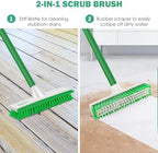 SetSail Floor Scrub Brush with 51-Inch Long Adjustable Handle Brush, Green - Image 4