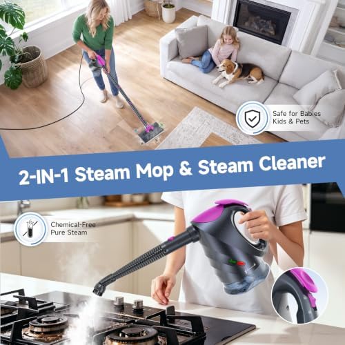 Steam Mop & Detachable Handheld Steam Cleaner 248°F Steam in 10s - Image 2