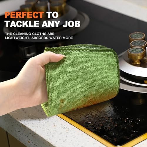 KinHwa Dish Cloths for Washing Dishes with Scrub Side, Microfiber Dish Rags - Image 4