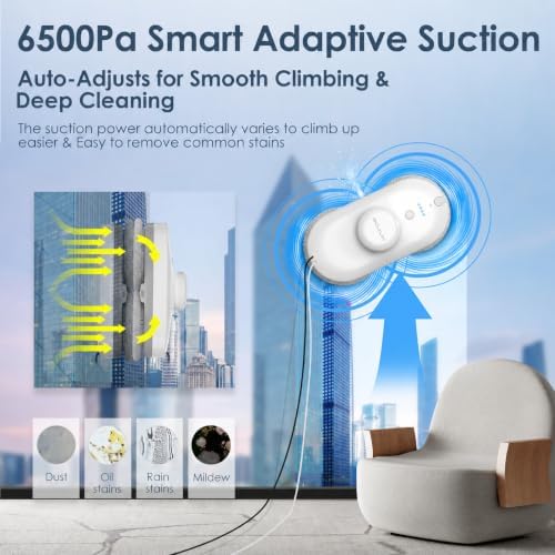 Window Cleaning Robot, 6500Pa Suction with Edge Detection - Image 2