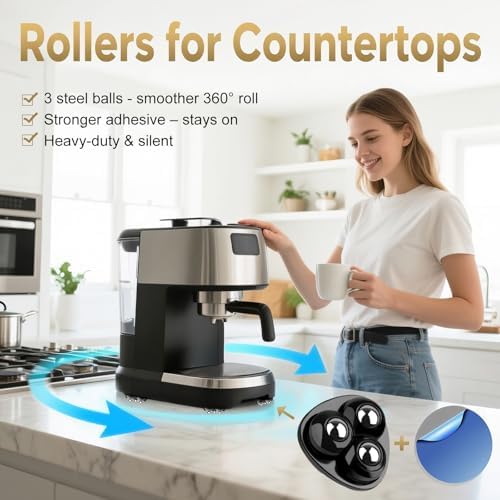 Self Adhesive Appliance Sliders 16 Pack Kitchen & Furniture Rollers - Image 2
