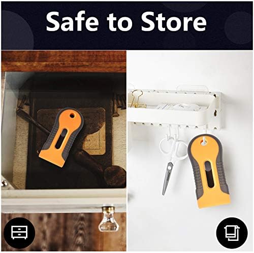Razor Blade Scraper, 2 Pcs Plastic Retractable Razor Scraper - Image 6