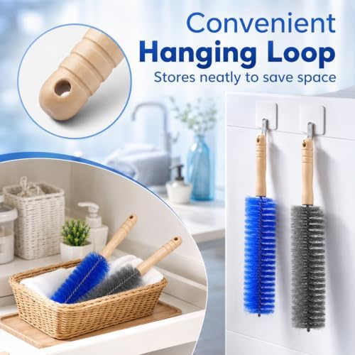 2PC Fan Cleaning Brush, Microfiber Duster Ideal for Electric and Blind, Reusable Fan Cleaner Brush Dust Remover, Non-disassembly Cleaning (Gray + Blue) - Image 6