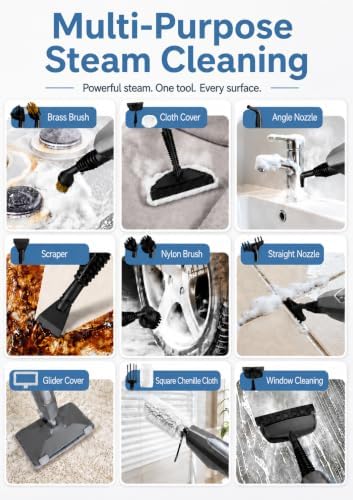 Steam Mop, 14-in-1 Steam Cleaner Floor Cleaning with Upgraded Mop Pads*2 - Image 5