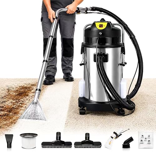 Commercial Carpet Cleaning Machine, 1000W 110V 40L/11Gal Professional Commercial 3 in 1 Carpet Spraying Floor Brush Cleaner Extractor Vacuum Washing Machine Portable Carpet Cleaner (40L) by LSYSGSB