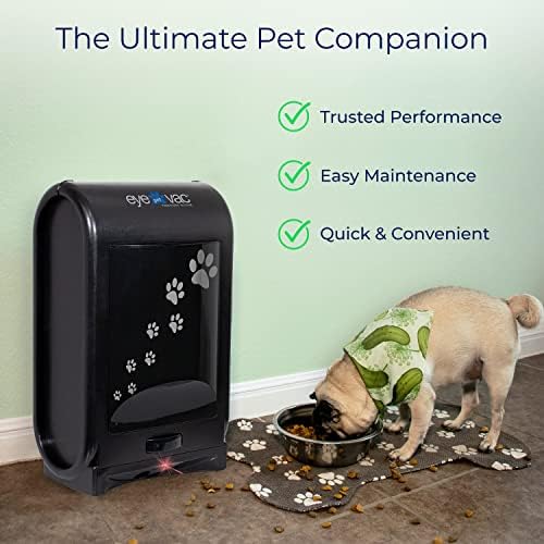 EyeVac Pet Touchless Vacuum Automatic Dustpan - Ultra Fast & Powerful - Great for Sweeping Cat Dog Pet Hair Food Dirt Kitchen, Corded Canister Vacuum, Bagless, Automatic Sensors, 1400 Watt (Black) - Image 3