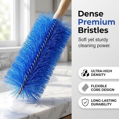 2026 Upgraded Ultimate Dusting Tool, Washable Fan Cleaning Brush, Microfiber Duster for Electric Fan and Blind, Reusable Cobweb Dust Collector, Non-Disassembly Cleaning，Grey：1 - Image 4