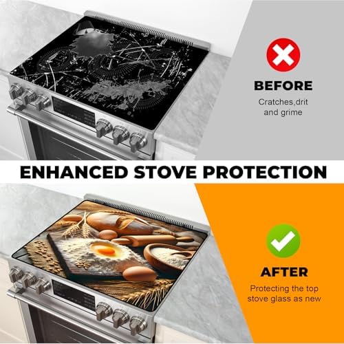Stove Top Cover for Glass Electric Stove, 28.5"x 20.5" Heat Resistant Cooktop Protector Mat with Non-Slip Rubber Backing, Scratch Protection and Counter Space Mat - Image 5