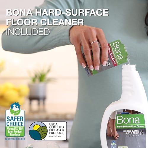 Bona Multi-Surface Floor Care Kit - Includes Microfiber Mop, Microfiber Cleaning Pad, Hardwood Floor Cleaning Solution, and Multi-Surface Floor Cleaning Solution - Kit for Hard Floors - Image 4