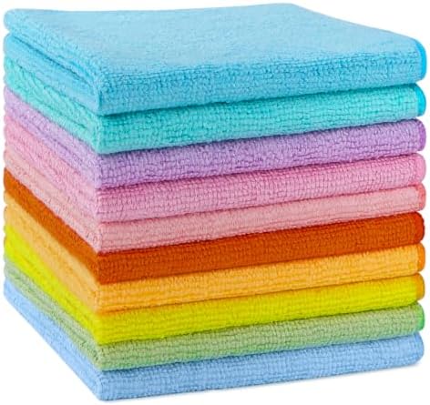 AIDEA Microfiber Cleaning Cloth, 10PK, Cleaning Rags, 11.5"×11.5" by AIDEAHOME