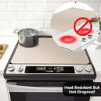 Stove Top Cover for Electric Stove- Range Covers for Electric Stove,Silicone XXL Dish Drying Mat, Glass Cooktop Covers, Flat RV Range top Mats (Taupe Thickened, 30"x21") - Image 6