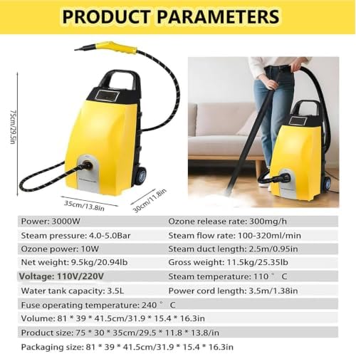 3000W Commercial Steam Cleaner Heavy Duty - 3.5L Tank - Image 3