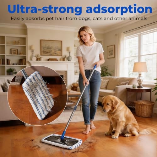 Masthome 16" Large Flat Mop,3 Microfiber Mop Pads - Image 5