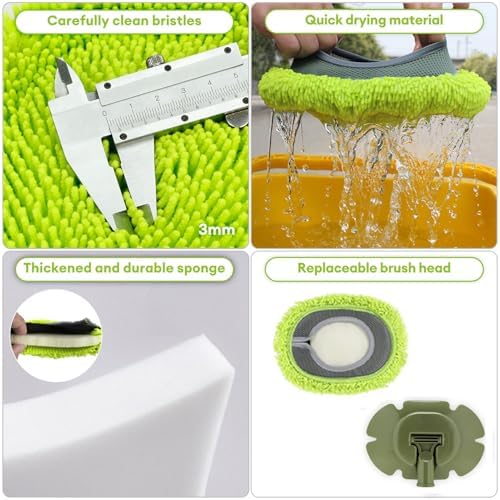 66'' Wall Mop with Long Handle,Ceiling Dust Mop with 15° Labor-Saving Elbow - Image 5