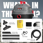 Shop-Vac 5430098 Ultra Quiet Wet/Dry Vacuum, 12 Gallon, 5.5 Peak HP - Image 6