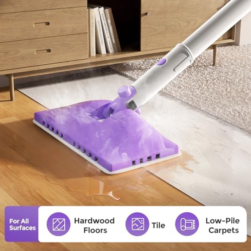 Steam Mops for Floor Cleaning,All-in-One Steam Cleaner for Home with 2 Levels Steam Mode,350ML Tank,23FT Cord, Detachable Handheld Steam Cleaner for Tile,Grout,Furniture,Carpet,Grill,Wall - Image 6