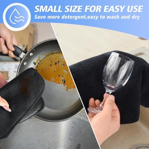 KinHwa Dish Cloths for Washing Dishes with Scrub Side, Microfiber Dish Rags - Image 3