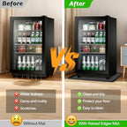 Mini Fridge Silicone Mat,23.6"x23.6"x0.5" Under Refrigerator Mat, Mini Fridge Drip Pan Prevent Water Leakage,Floor Damage,Protect Mat for Small Fridge,Refrigerator,Freezer-Black - Image 4