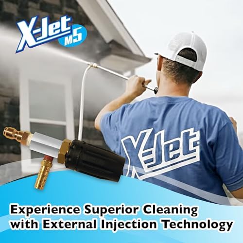 X-Jet M5#20 Kit | 7-8 GPM | Adjustable Long-Range External Injection Variable Pressure Washing Nozzle | Perfect for Washing Residential & Commercial Properties from the Ground | W/ 2000 to 4500 PSI - Image 7