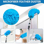 20FT High Ceiling Fan Duster with 5-12FT Extension Pole, Extendable Reusable Cobweb and Bendable Feather Duster Kit for Cleaning Spiderweb and Dust - Image 6