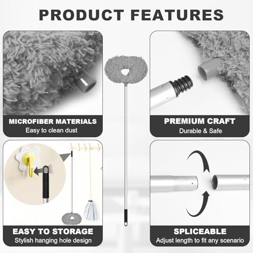 Storystore Ceiling Fan Cleaner Duster with Extension Pole - Image 3