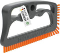 Fuginator Scrub Brush for Tile and Grout: Stiff Nylon Bristle Scrubbing Brush - Bathtub and Shower Scrubber for Floor Joints and Tile Seams - Cleaning Brush (Gray/Orange) by Fugenial