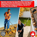 Gutter Cleaning Tools from The Ground - 12.7FT Long Adjustable gutter Cleaner & Brush, No Ladder Needed | Gutter Clean Out Tool Makes it Easy To Clean Leaves, Branches And Debris from Gutters - Image 5