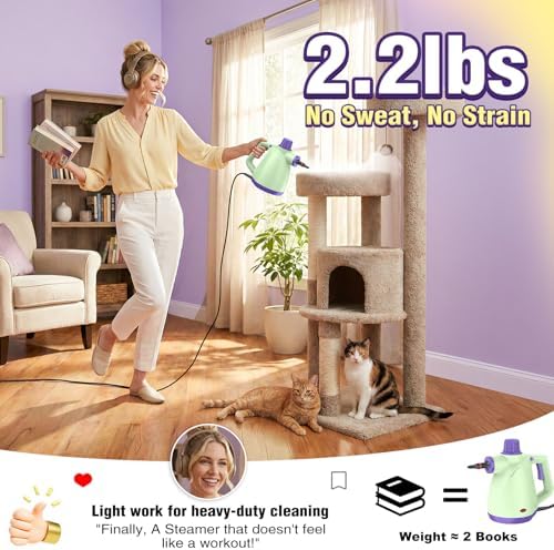 1050W Pressurized Handheld Steam Cleaner for Home, Steamer for cleaning - Image 6