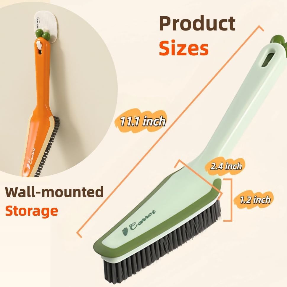 3-in-1 Detail Cleaning Brush, Crevice Grout Brush, Green - Image 5