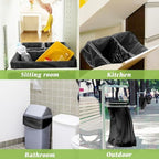Teivio Medium Black Trash Bags 10 Gallon 40 Count Kitchen Garbage Bags - Image 5