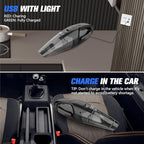 Handheld Vacuum Cordless Rechargeable with LED Light, Car Vacuum Portable Cordless, Hand Vacuum Cleaner Car Seats, Home, Quick Cleanup, Strong Suction, Lightweight, Includes Crevice Nozzle & Brush - Image 2