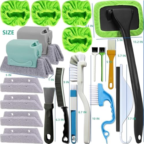 CRAFNEW Window Track Cleaner Kit, 20Pcs Small Crevice Window Cleaning Tools - Image 6