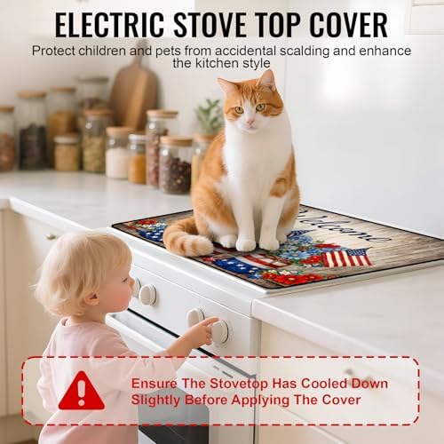 Stove Top Covers for Electric Stove, Glass Stove Top Cover 28.5x20.5 in - Image 3
